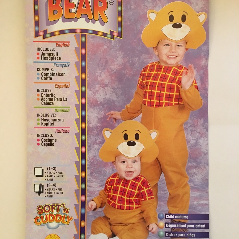 New Bear Halloween Costume Kids 2-4 Years